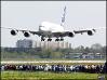 Airbus A380 landing at Heathrow