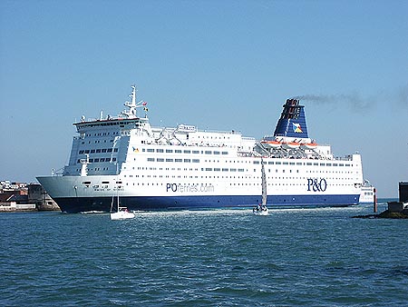 Olympia was built by the W&Atilde;&curren;rtsil&Atilde;&curren; Shipyard in Turku, Finland, for Rederi AB Slite (a part of Viking Line). The ship was launched on 26 April, 1986 under the name Olympia, and operated between Stockholm and Helsinki. Olympia was built as a sister ship to M/V Mariella.  In 1993 Rederi AB Slite suffered financial problems and was forced to declare bankruptcy. Olympia was sold to Irish Continental Group and chartered to P&O European Ferries who renamed her the Pride of Bilbao. The vessel currently (as of 2006) operates between Portsmouth and Bilbao and has also been previously used to provide a weekly service between Portsmouth and Cherbourg.